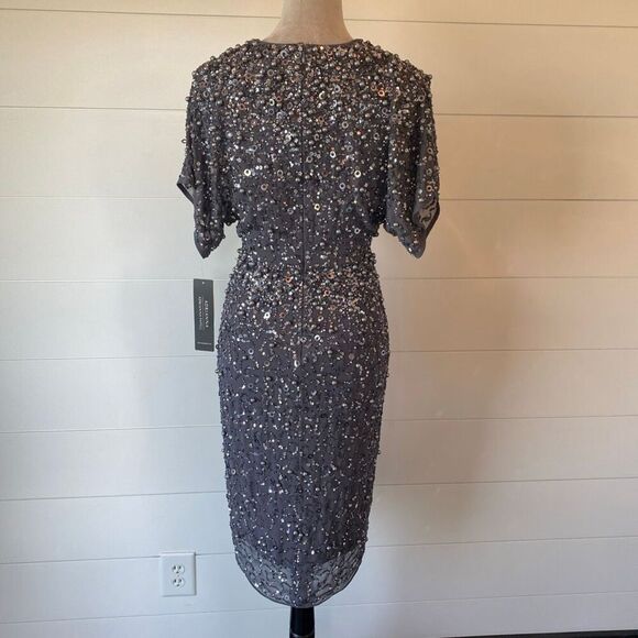 Adrianna Papell Women's Beaded Dolman Sleeve Dress Size 0 New NWT - Picture 11 of 16